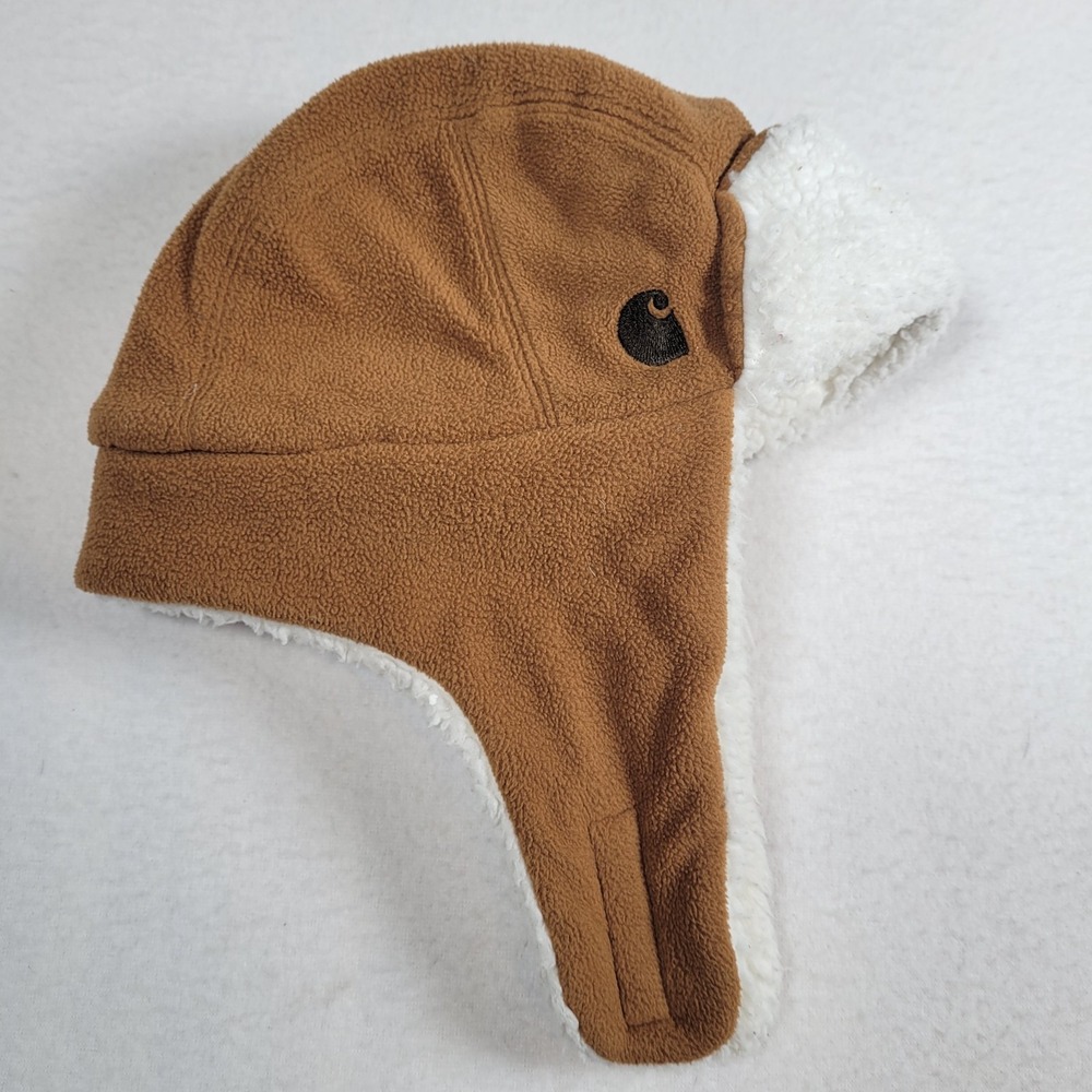 Carhartt Hat Infant Toddler Brown Faux Fleece-Lined Ear Flap Child's‎ Trapper